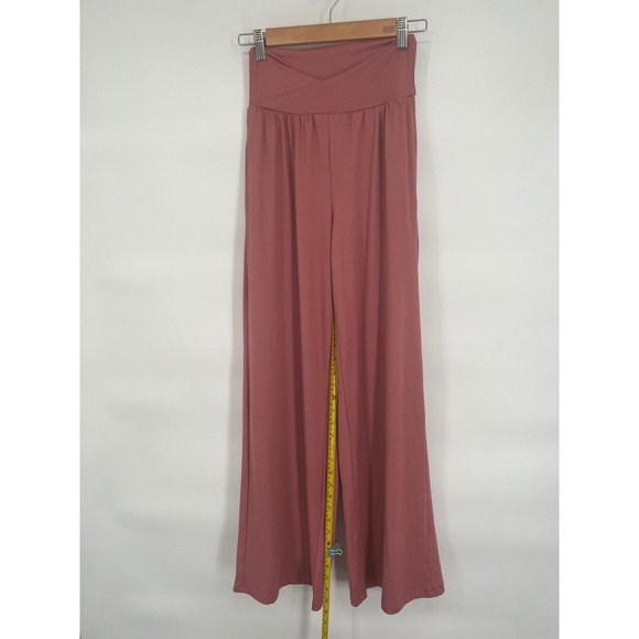 DIBAOLONG Wide Leg Lounge Pants High Waist Comfy Casual Pink Size S - Picture 4 of 12